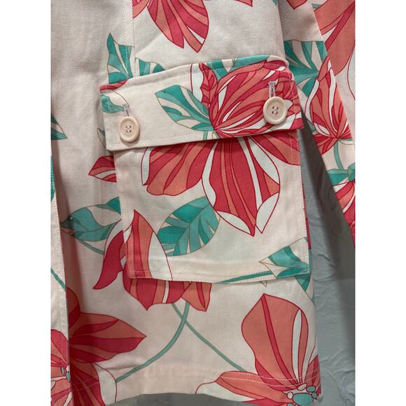 Jones Wear Sport Women's Floral Button Front Jacket - Picture 2 of 8